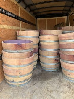 Wine Barrel Planters 🍅