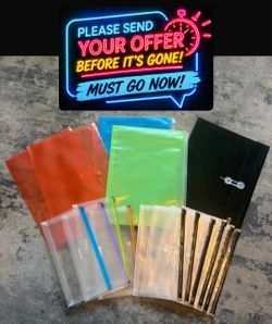 Assorted Plastic Document Folders and Pouches Set