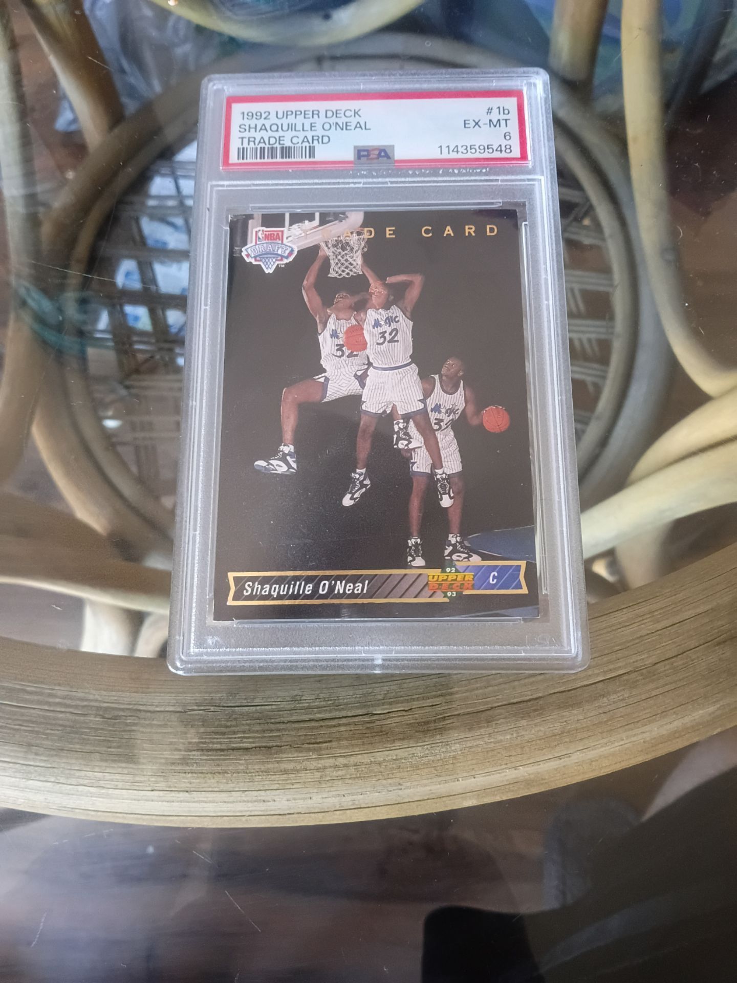 1992 UPPER DECK 1b SHAQUILLE O'NEAL TRADE CARD