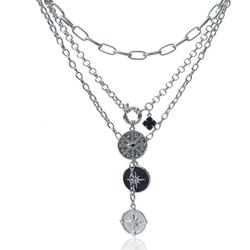  Women's 3 Separate Necklace Sets With Charms In Gold Plated