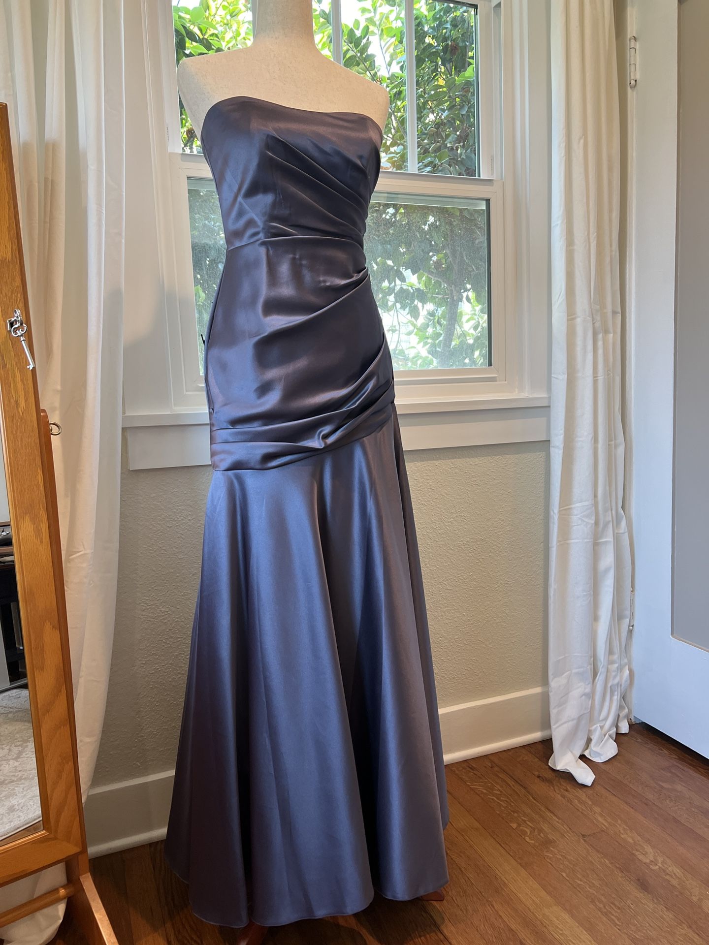 vivian diamond bridesmaid dresses The Lily mauve satin bridesmaid dress