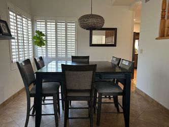 Counter Height Dining Table and 6 Chairs