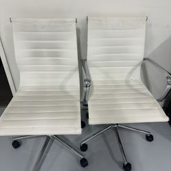 8 White Office Chairs