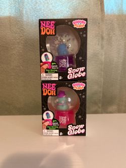 Nee Doh Squish N Flow Snow Globe Toy – Set of 2