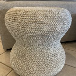White Woven Couch/End Table