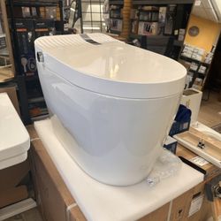 Eridanus Brooklyn II Elongated Bidet Toilet 1.28 GPF in White with Bidet/Rear Wash, Heated Seat, Auto Flush and Remote Control