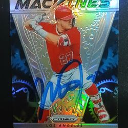 MIKE TROUT 🔥 SP 2019 Panini Prizm Machines Silver Refractor No. M1 Auto 