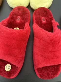 Men’s “Fluff You” Ugg Slippers (red) 