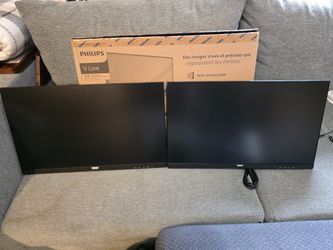 2x) Phillips 24" Frame less Full HD Monitor Like New