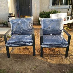 Two-piece Aluminum Patio Chairs High Quality Deep Seating Oversized Patio Chairs Aluminum Outdoor Patio Furniture Brand New Two Pieces 🆕🚚🛺🆕