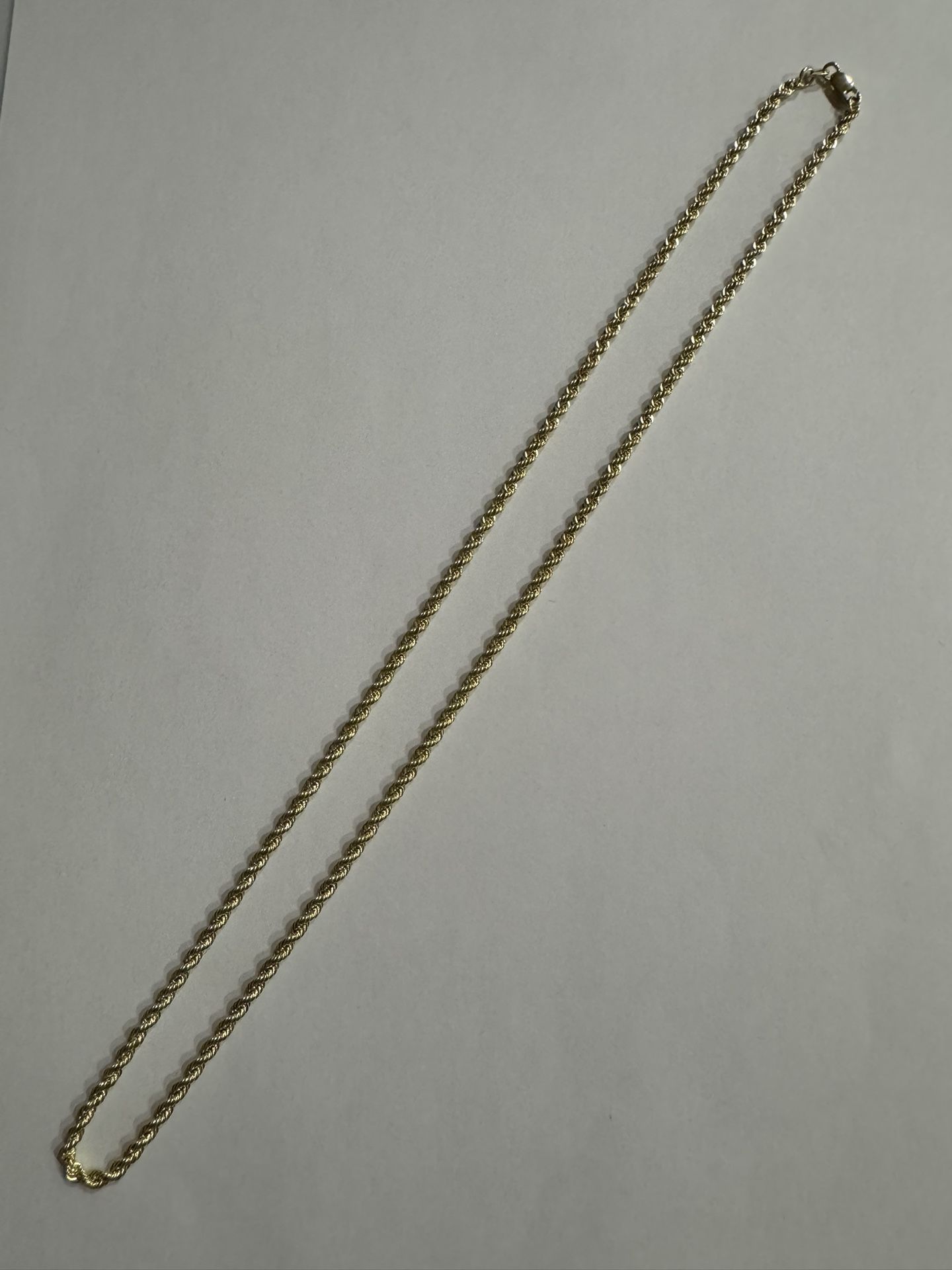 14K Gold Hollow Rope Chain