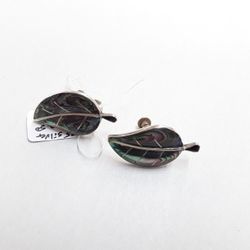 925 Silver Abalone Clip On Earrings- Located in Shelton 