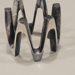 Vtg Dansk Silver Plated Crown Candle Holder 