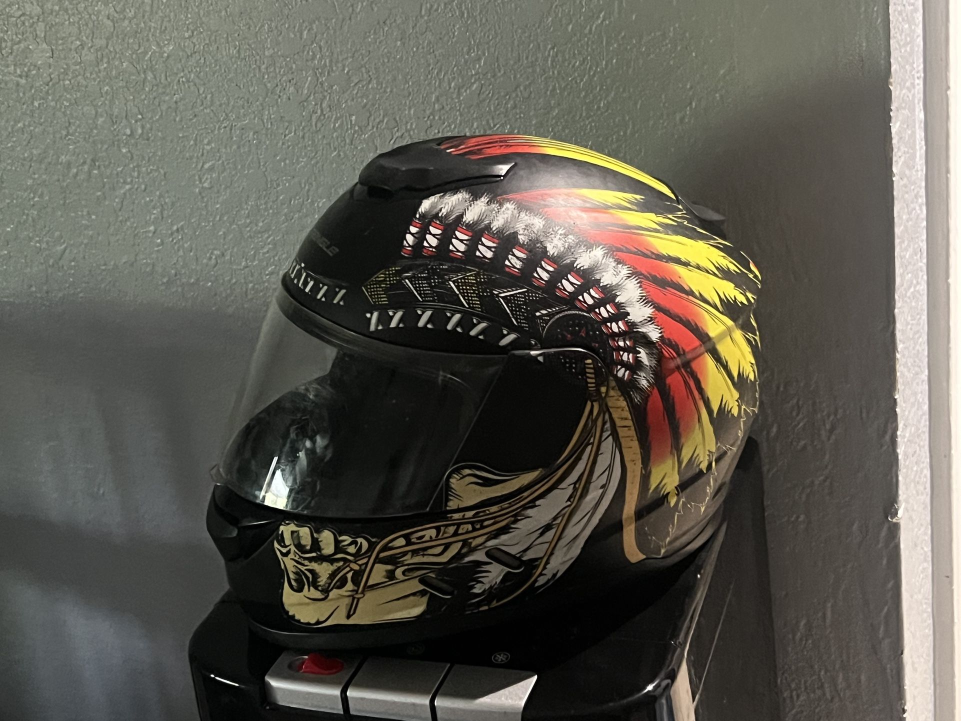 Skull Version Large Motorcycle Helmet DOT Approved