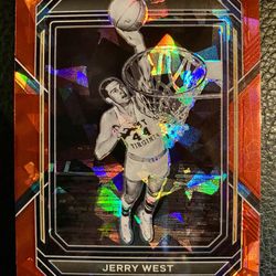 Jerry West 2023 Panini Prizm Draft Picks #81 RED CRACKED ICE PRIZM! LAKERS! 