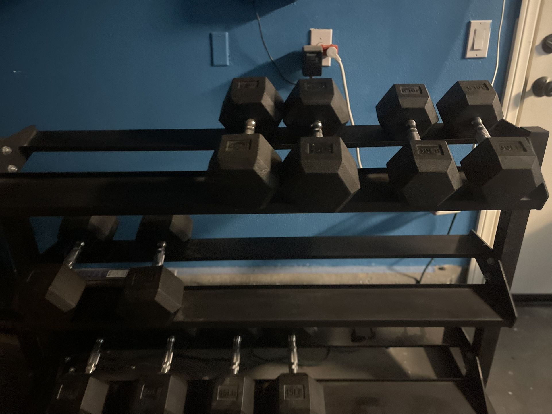 Complete Dumbbell Set with Rack (Excellent Condition)