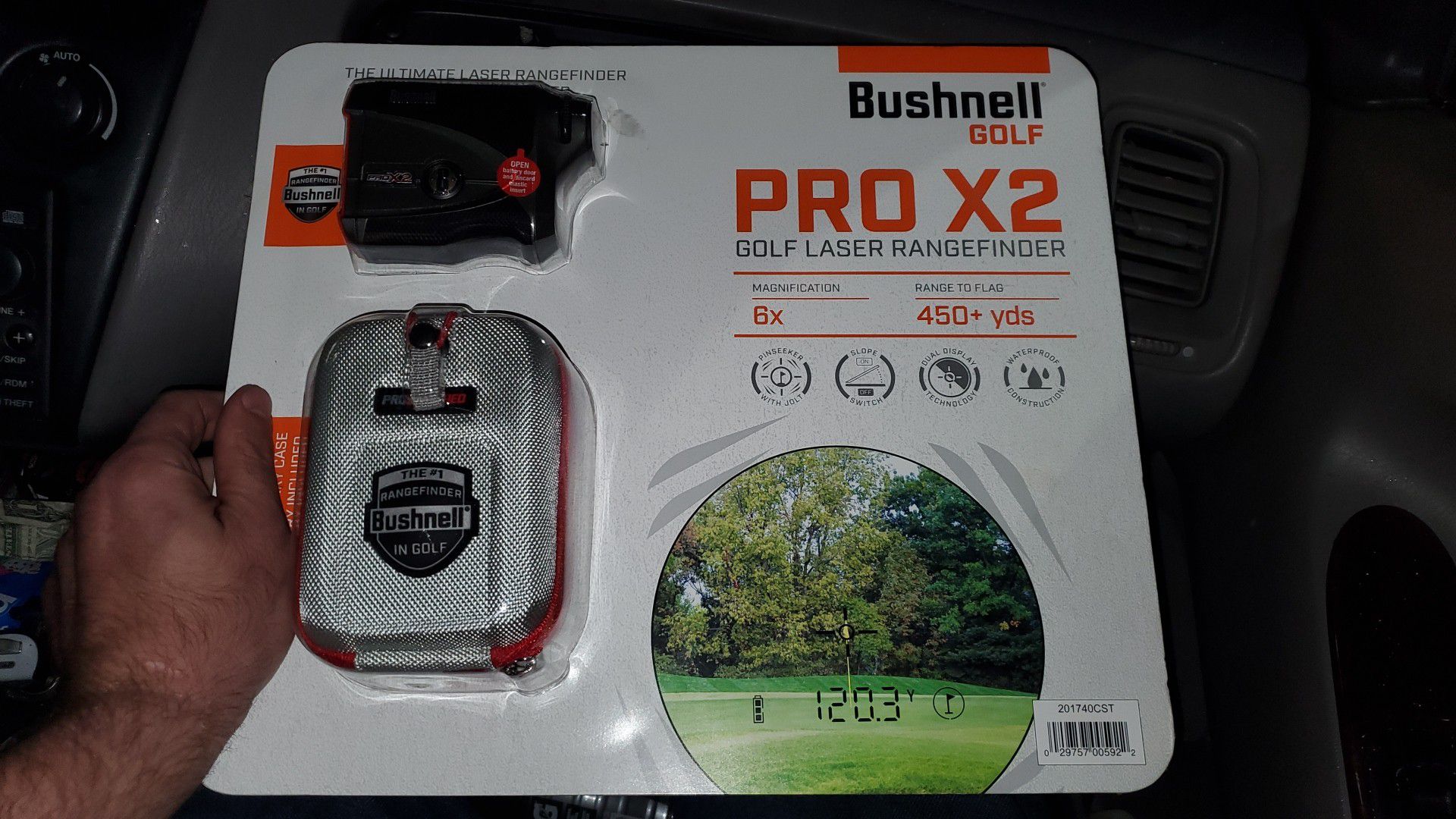 Bushnell Golf Pro Waterproof X2 Laser Range Finder With Premium Carrying Case and Six Batteries Included