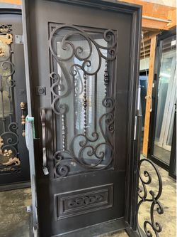 36x80" Front Doors, Wrought Iron Door