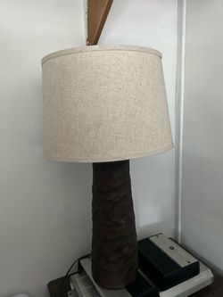 Hand-Carved Wood Table Lamp