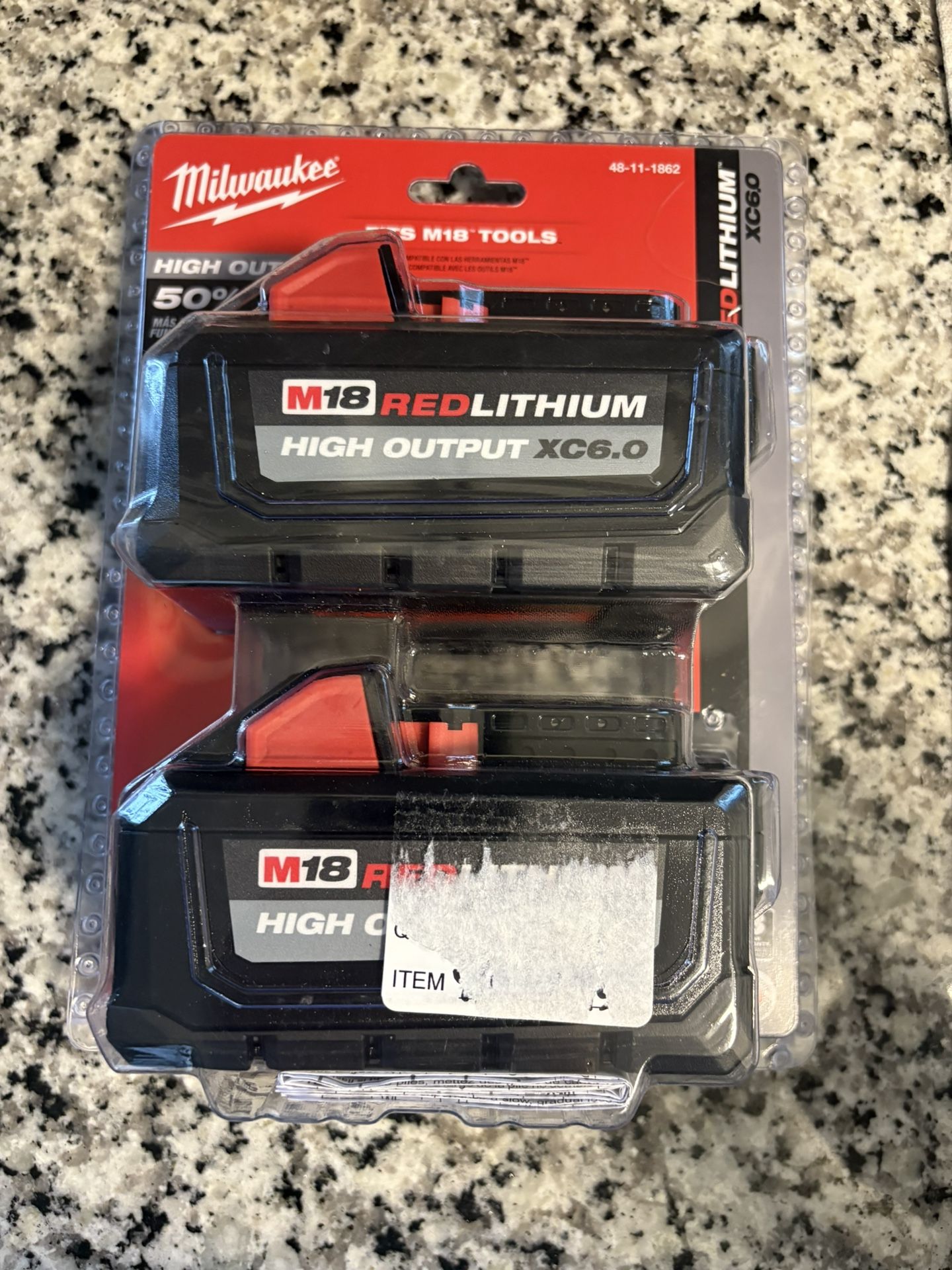 Brand New M18 XC6.0 Batteries X2