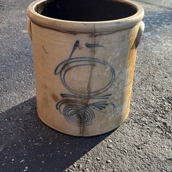 Vintage Salt Glaze Bee Sting 5 Gallon Crock