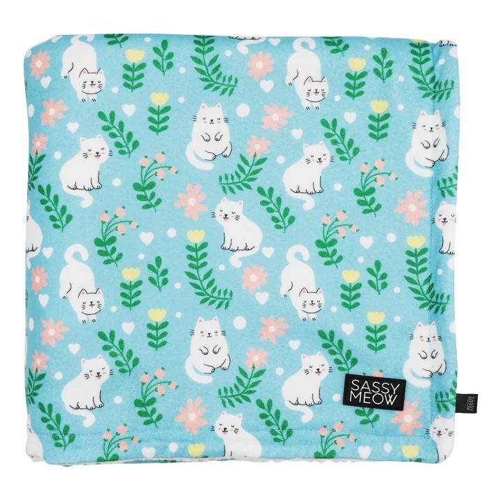 Sassy Meow Blanket- Purrs and Petals Collection