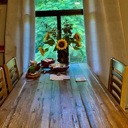 SOLID WOOD DINING TABLE (6 person)