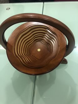 Foldable wood fruit basket New