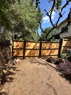 Cedar fence and deck