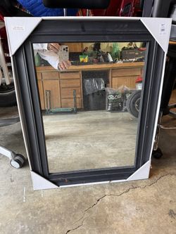 Black Framed Mirror (brand New)