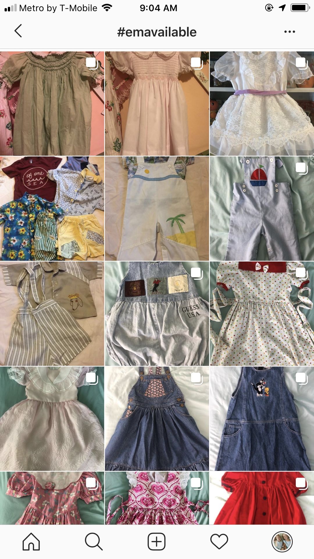 Vintage and modern kids clothes girl boy dress romper overalls denim