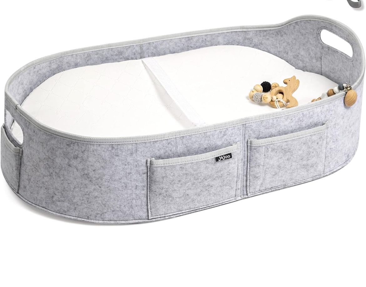 Baby Changing Basket - Wipeable & Waterproof Pad Cover, Portable, Changing Table Topper, Changing Pad for Dresser, Changing Mat, Baby Changing Station