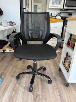 Black Adjustable Desk Chair – $50