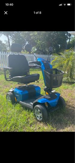 Blue 4-Wheel Electric Mobility Scooter