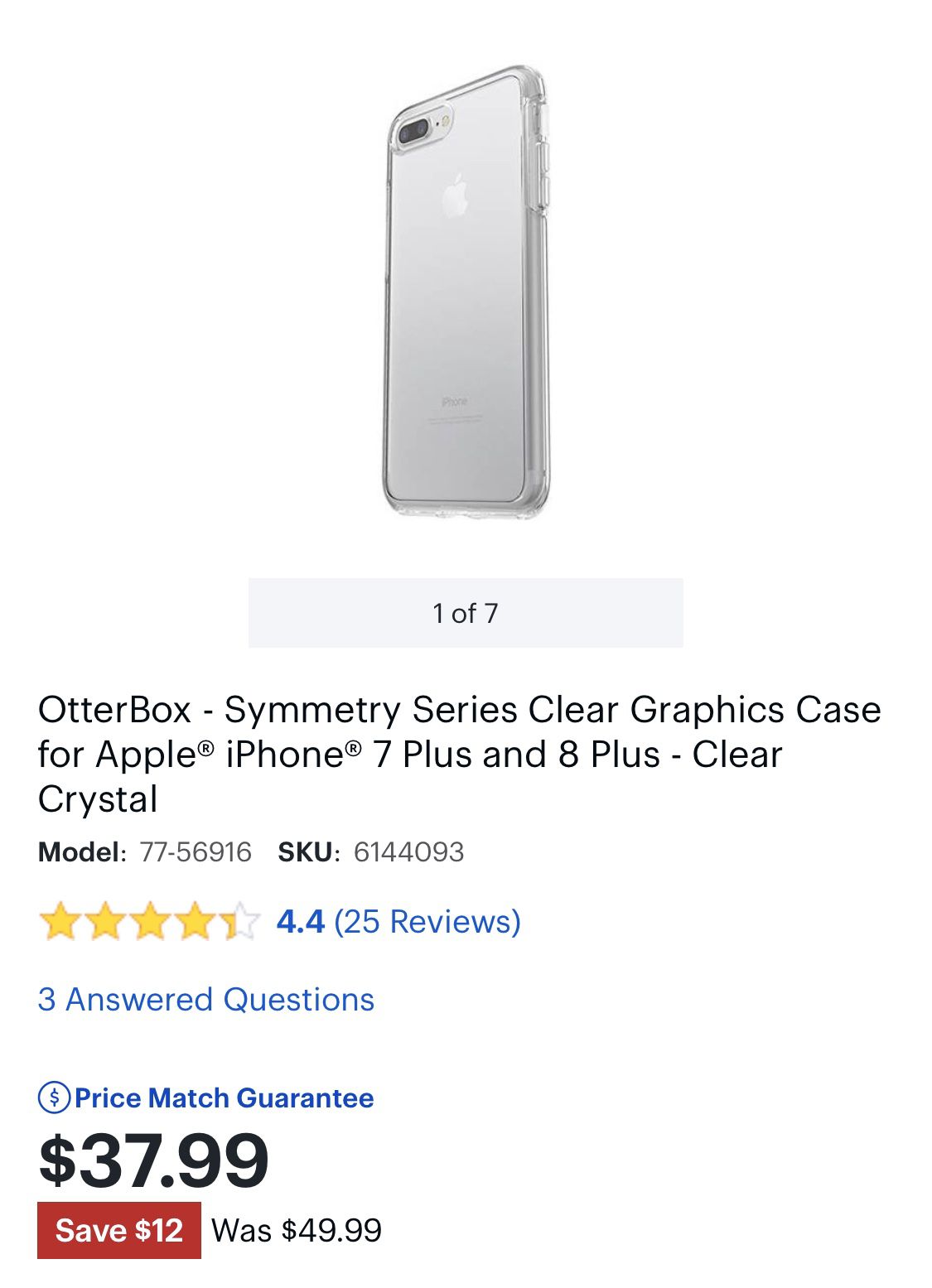 Otter box - iPhone 7/8 plus symmetry case