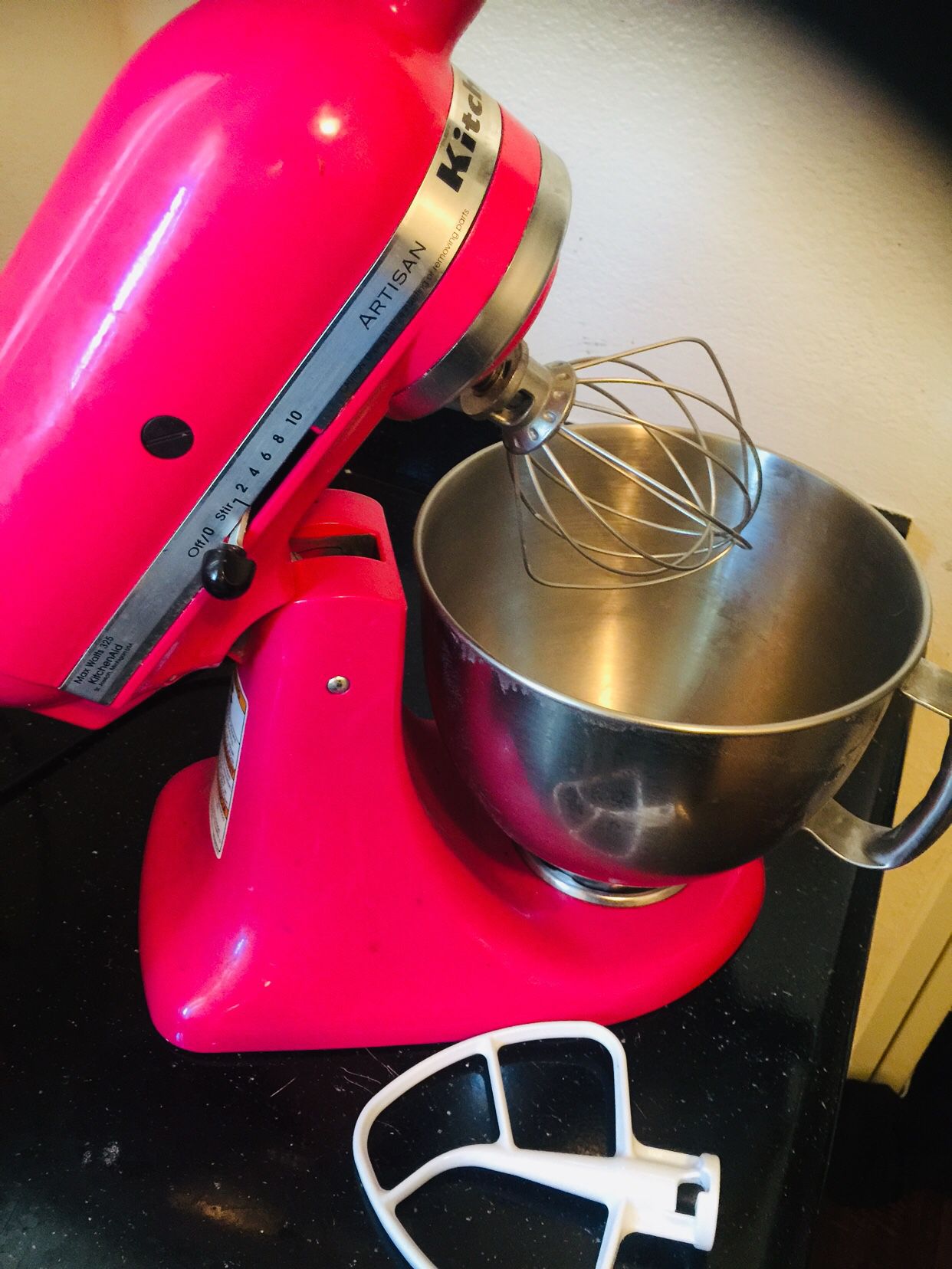 Pink kitchen aid stand mixer