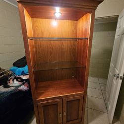 Shelves, Chair And Lamp