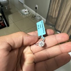 Silver 💍 925 Moissanite Ring. Size 9 Price:$690 