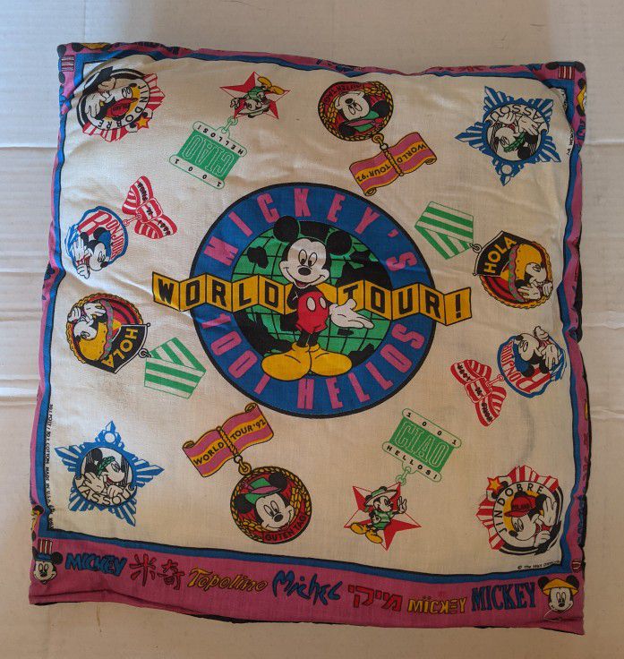 Vintage Mickey Mouse Disney Pillow