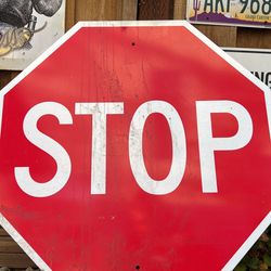 Steel STOP sign
