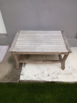 Wood outdoor table