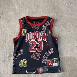 Black and red Jordan jersey size 3T