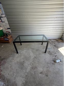 Glass dining table