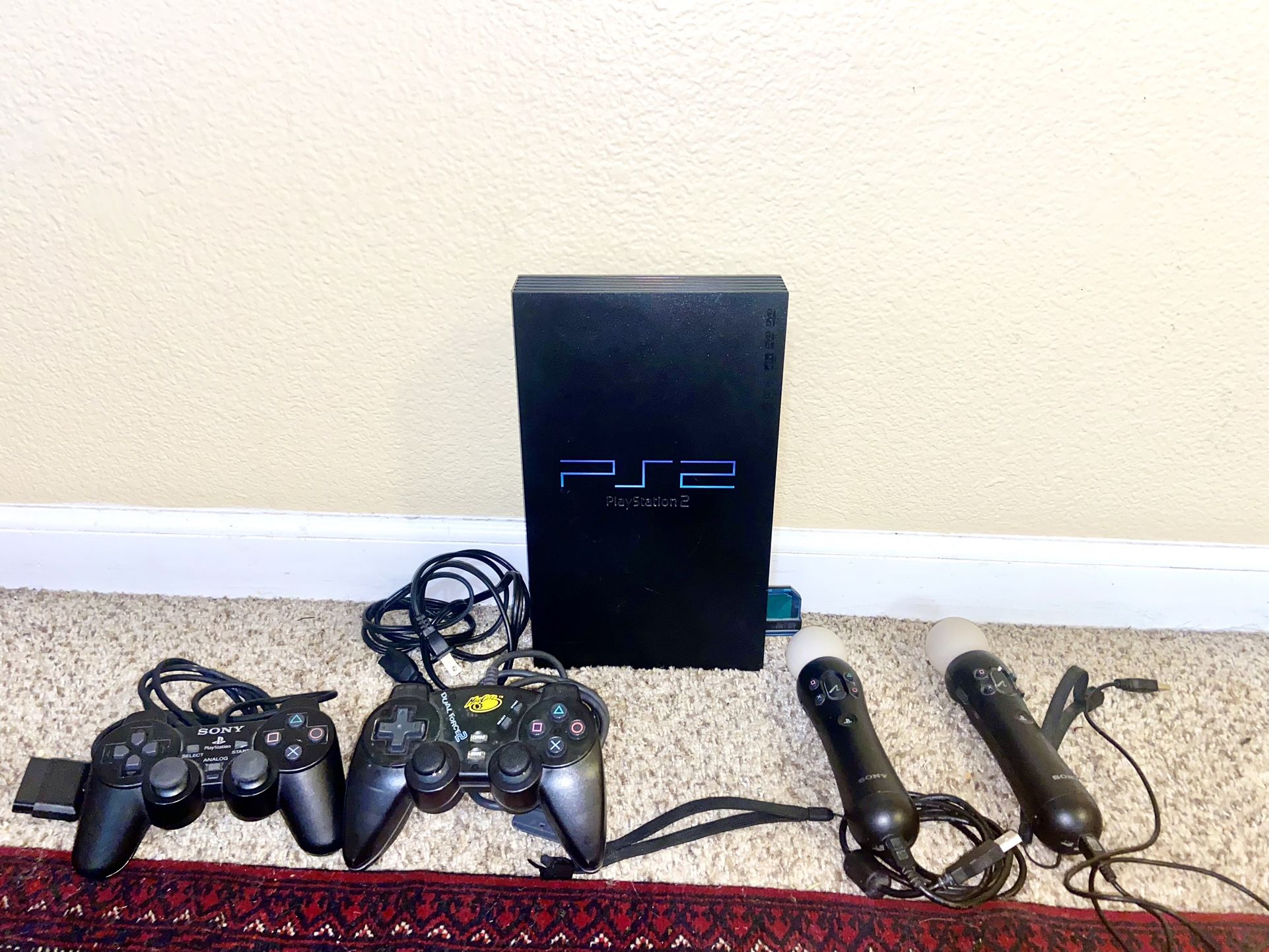 PS2 Console With 4 Controllers