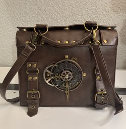 Steampunk Leather  shoulder bag