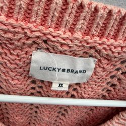 Lucky Brand Pink Knit Sweater XS
