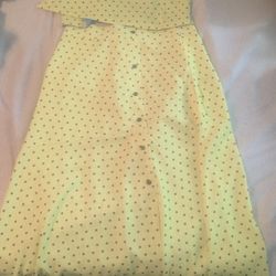 Long Skirt With A Mini Wrap Crop Top 