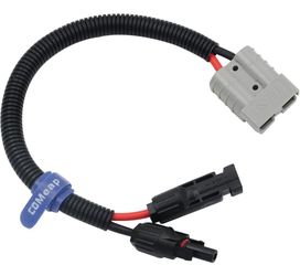 Solar Panel Connector for Anderson 10AWG, Compatible with MC-4 to 50A/600V Anderson Adapter Plug Charge Extension Cable for Solar Generator Inverter B