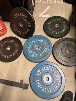 Olympic bench press set. Used