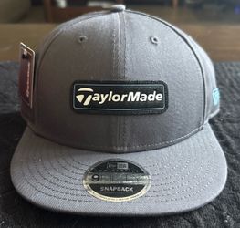 New Era TaylorMade Flatbill Snapback Grey Golf Hat/Cap Brand New with Tags